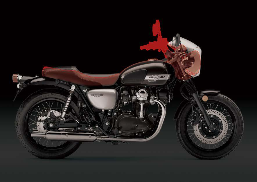 Vintage-style riding positions